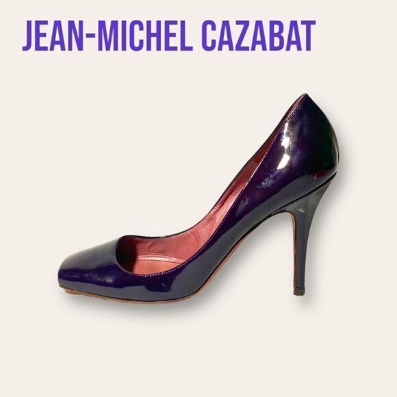 Jean-Michel Cazabat Purple Patent Leather Heels Size 8 - Picture 1 of 10